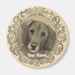 Imán Dachshund Adornado 