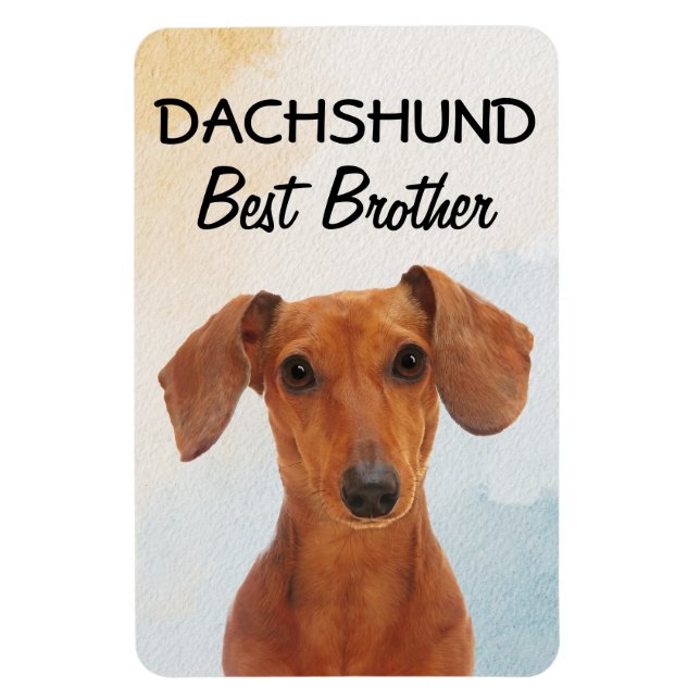 Imán Dachshund Best Brother Magnet (Vertical)