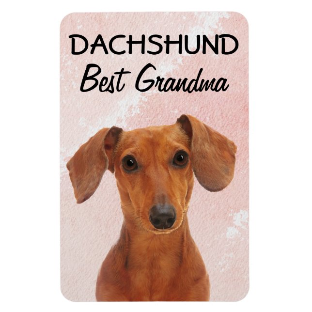 Imán Dachshund Best Grandma Magnet (Vertical)