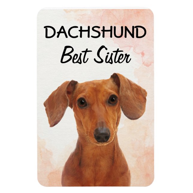 Imán Dachshund Best Sister Magnet (Vertical)
