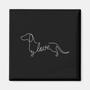 Imán Dachshund Chiweenie Wiener Dog Love Art Sketch