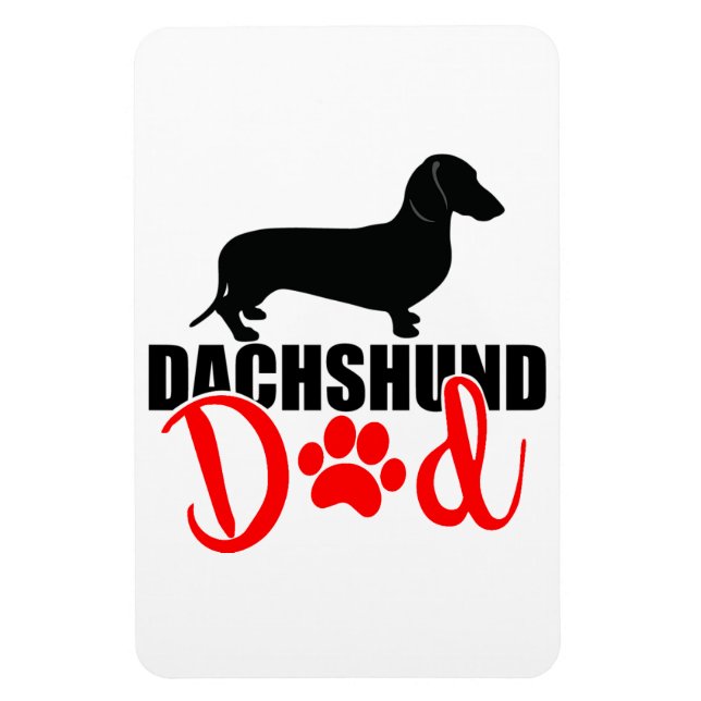 Imán Dachshund Dad 4x6 Magnet (Vertical)