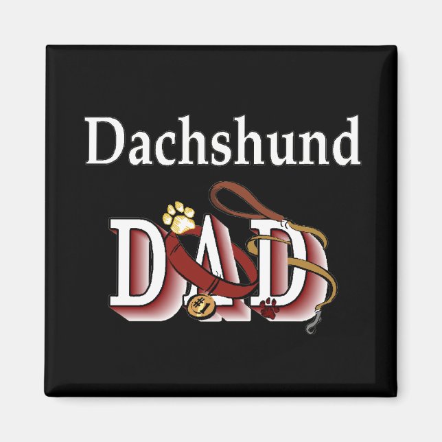 Imán dachshund dad Magnet (Frente)