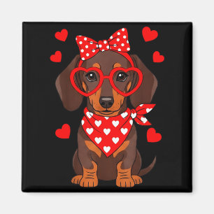 Imán Dachshund Día de San Valentín Amante del perro sal