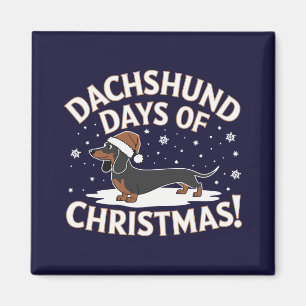 Imán ¡Dachshund días de Navidades!