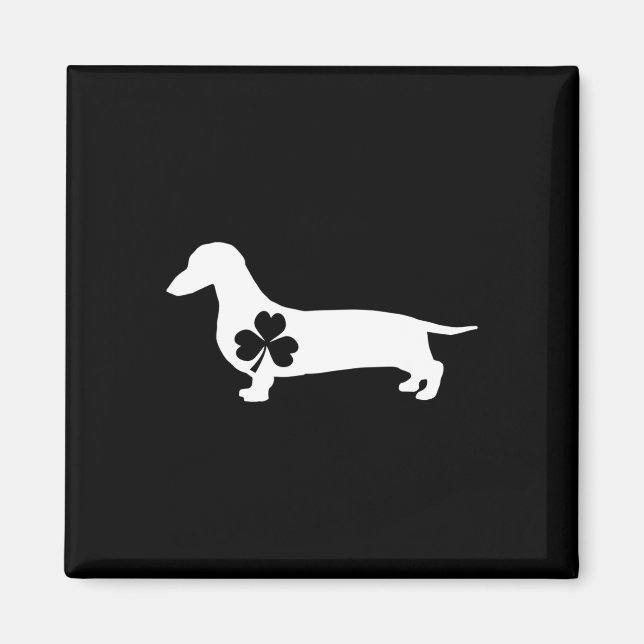 Imán Dachshund Leprechaun St Patricks Día Regalos de pe (Frente)