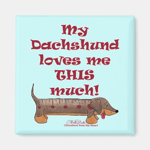 Imán Dachshund Love Meter