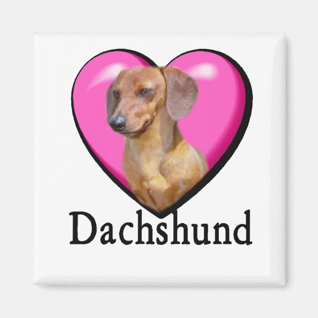 Imán Dachshund Lovers Valentines (Frente)