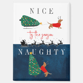 Imán Dachshund Navidades Dog Red Sweater Niza y Ntrina