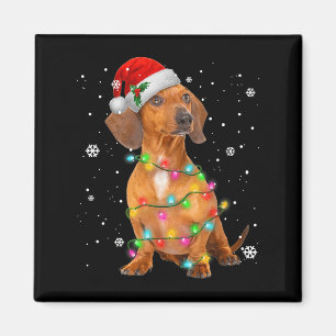 Imán Dachshund Perros Árboles Navidades Dulce Navidad P
