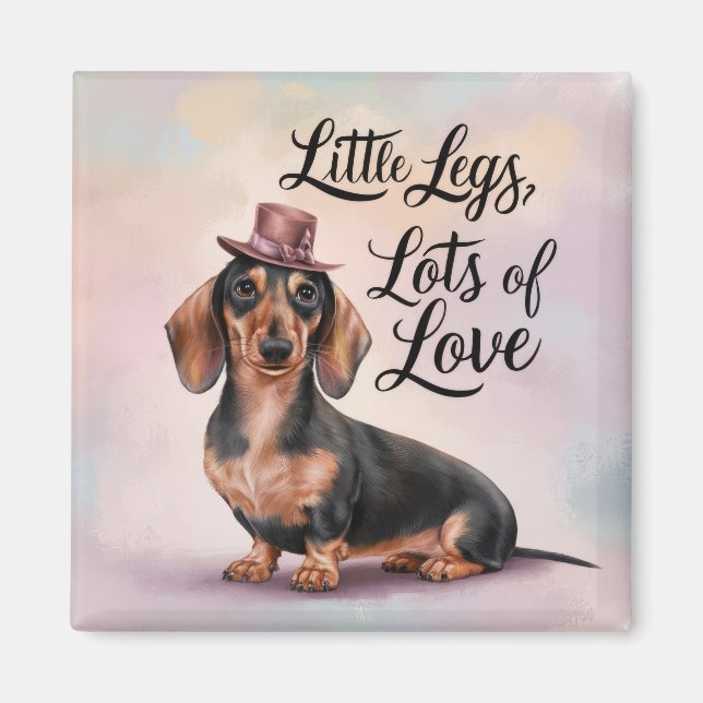 Imán Dachshund Piernas de amor (Frente)