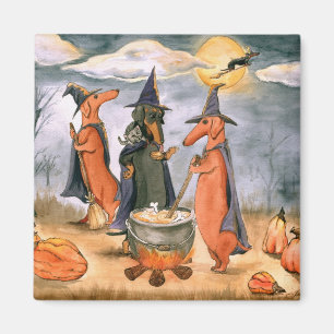 Imán Dachshund Witches