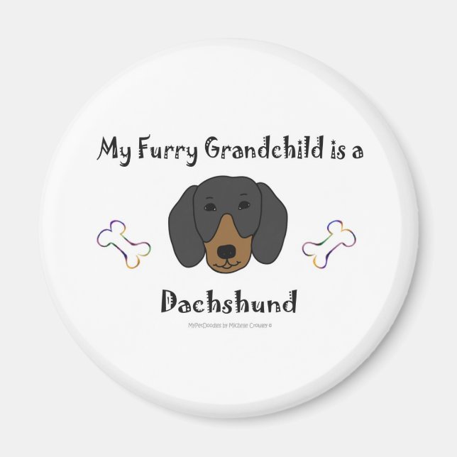Imán DachshundBlackTan (Frente)