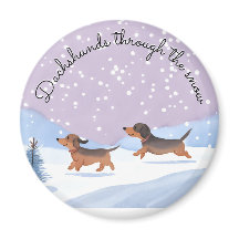 Dachshunds Nieve Lindos Perros Salchicha Navidad D