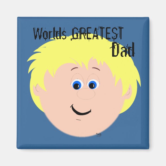 Imán Dad Blonde Hair Worlest (Frente)