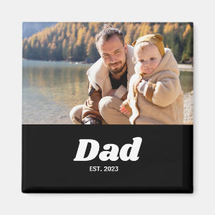 Imán Dad Estableció Tipografía Blanca