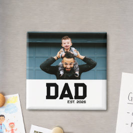 Imán Dad Established Customizable Year Father's Day 