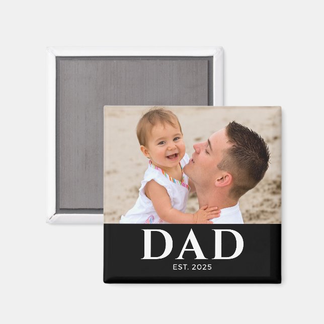 Imán Dad Established Photo Father’s Day  (Anverso/Reverso)