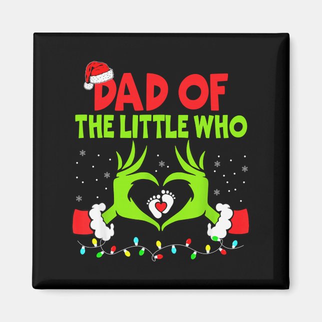 Imán Dad Of The Little Who Funny Christmas Pregnancy An (Frente)