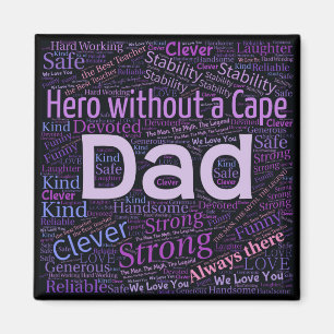 Imán Dad Words Magnet