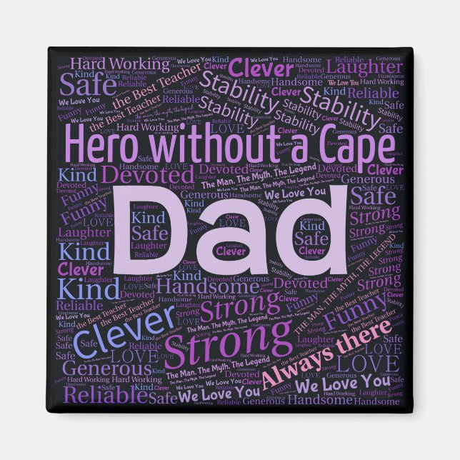 Imán Dad Words Magnet (Frente)