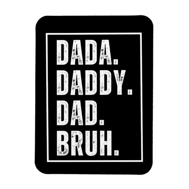 Imán Dada Daddy Dad Bruh el día del padre retro angusti (Vertical)