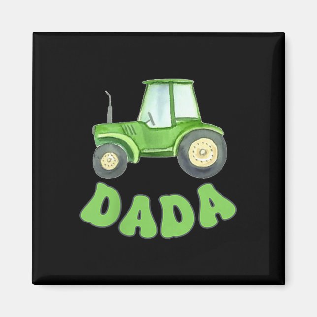 Imán Dada Of The Birthday Boy Tractor Farm Trucks Famil (Frente)