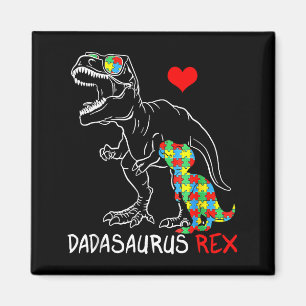 Imán Dadasaurus Rex Conciencia del Autismo Orgulloso Pa