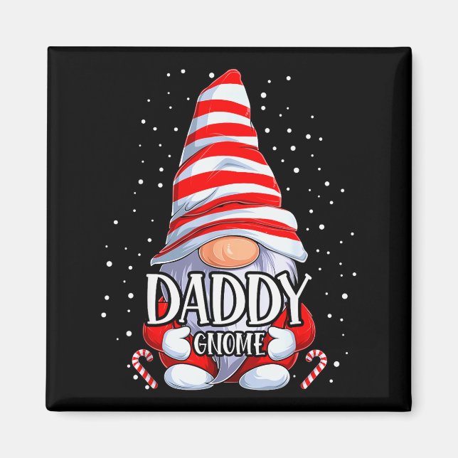 Imán Daddy Gnome Christmas Pajamas Matching Family Grou (Frente)