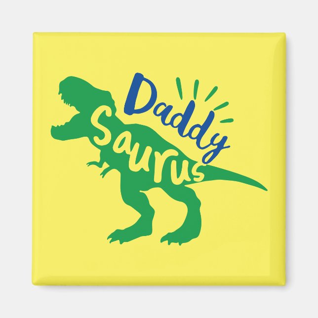 Imán Daddy Saurus T-Rex Silhouette (Frente)
