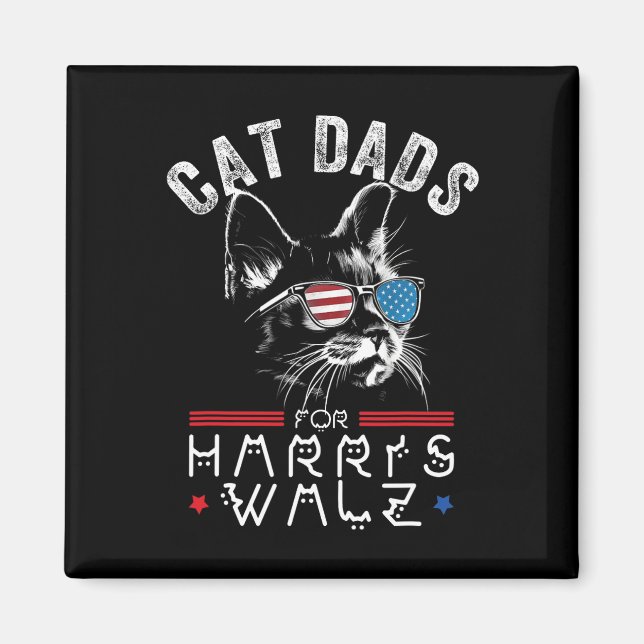 Imán Dads Cat Para Harris Waltz Bandera De Estados Unid (Frente)