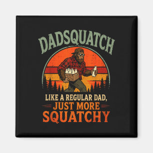 Imán Dadsquatch retro bigfoot como un padre regular más