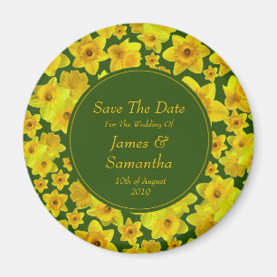 Imán Daffodil de Primavera Amarilla - Boda Salva La Fec