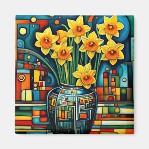 Imán Daffodis en jarrón