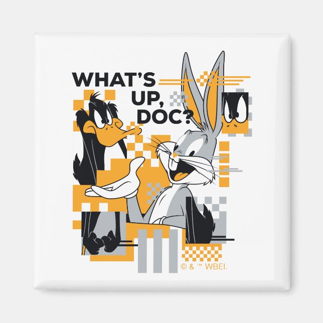 Imán DAFFY DUCK™ & BUGS BUNNY™ Glitch (Frente)