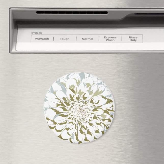 Imán Dahlia flower refrigerator magnet (In situ (lavavajillas))