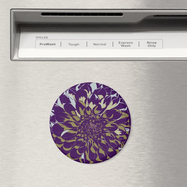 Imán Dahlia flower refrigerator magnet (In situ (lavavajillas))