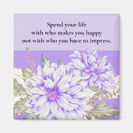 Imán Dahlias - Amethyst Wedding Favor Magnet