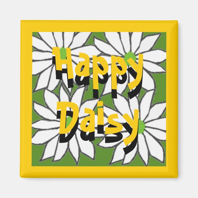 Imán daisies, HappyDaisy, HappyDaisy (Frente)