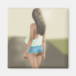 IMÁN DAISY DUKES CHICA ART MAGNET