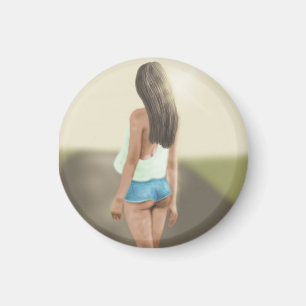 IMÁN DAISY DUKES CHICA SHORT SHORTS ART MAGNET