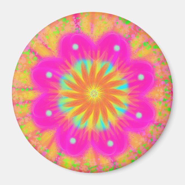 Imán Daisy estelar por flor eléctrica (Frente)