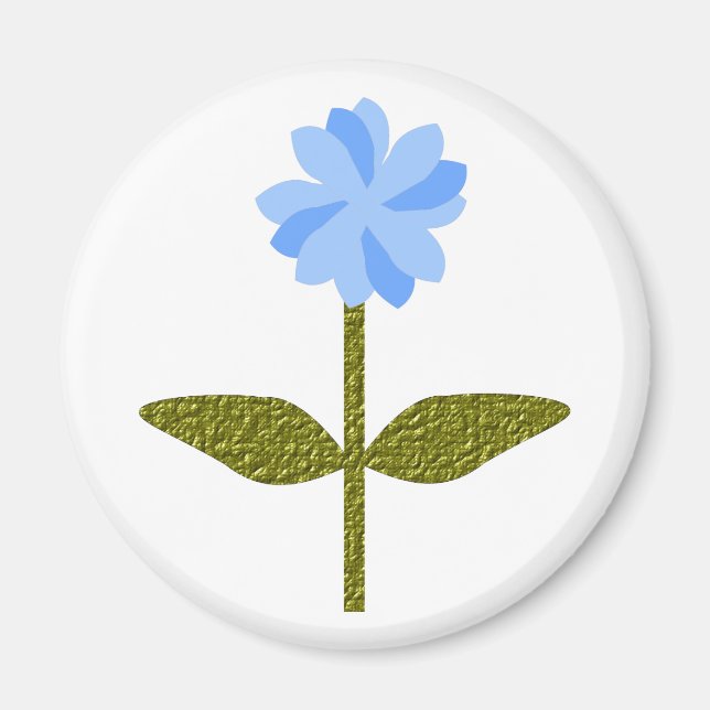 Imán Daisy Flower Bonito Blue Magnet (Frente)