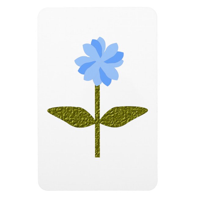 Imán Daisy Flower Bonito Blue Premium Magnet (Vertical)
