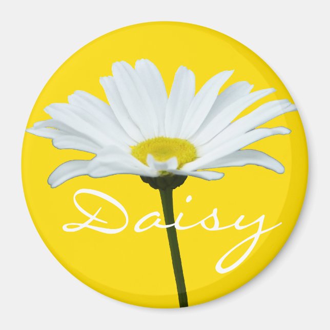 Imán Daisy Fridge Magnet Alegre Flor Daisy Regalos (Frente)