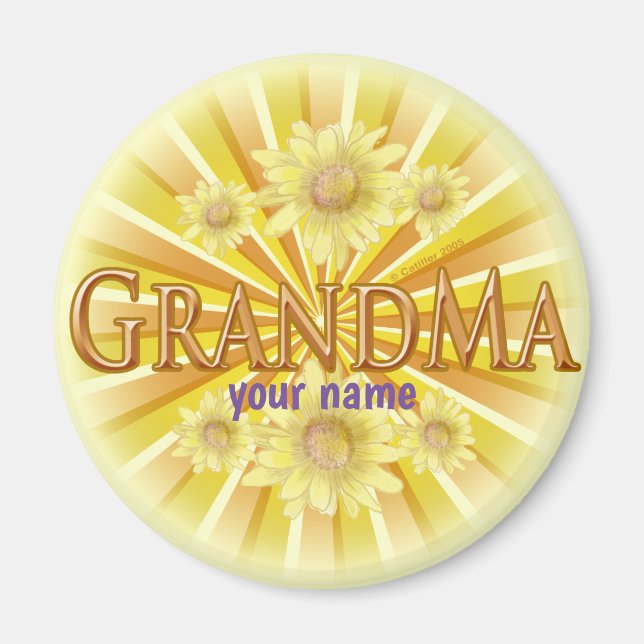 Imán Daisy Grandma Magnet (Frente)