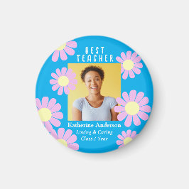 Imán Daisy Mejor Maestra Foto Azul