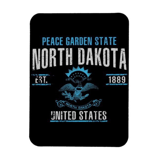 Imán Dakota del Norte (Vertical)
