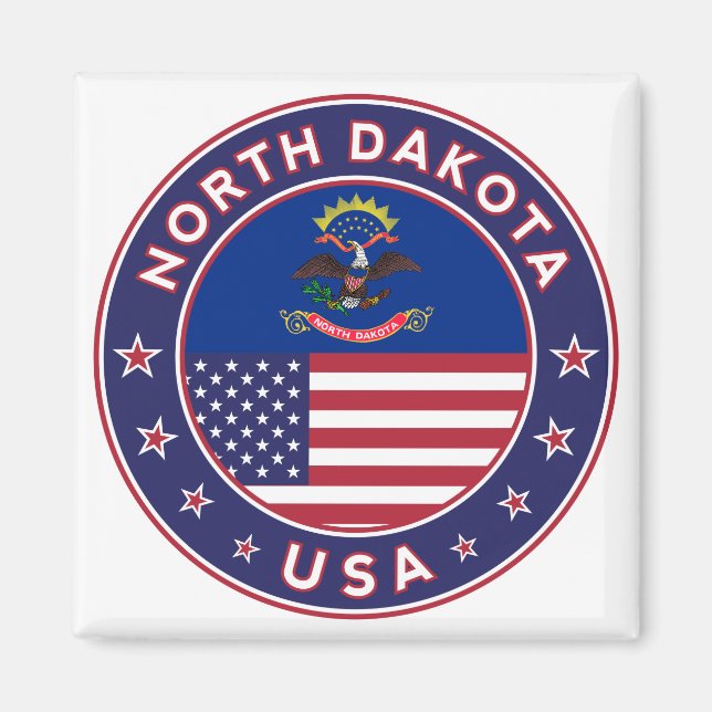 Imán Dakota del Norte (Frente)