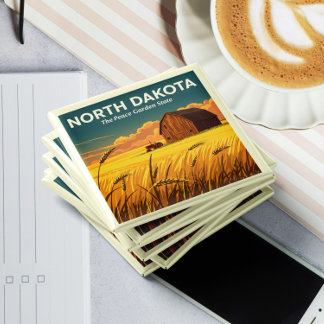 Imán Dakota del Norte de Vintage